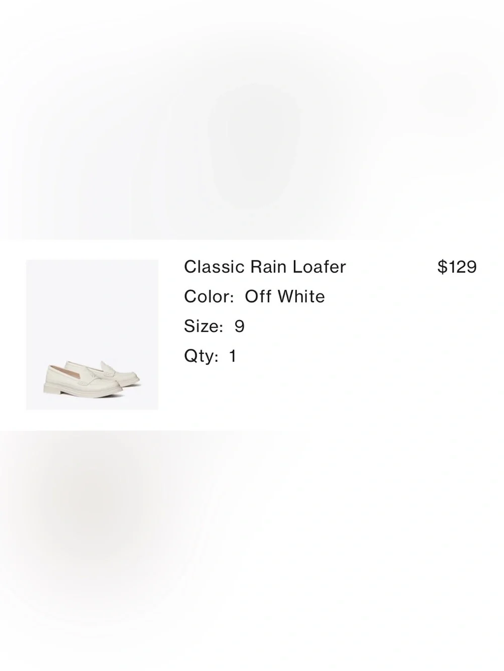 Tory Burch off-white water proof loafers